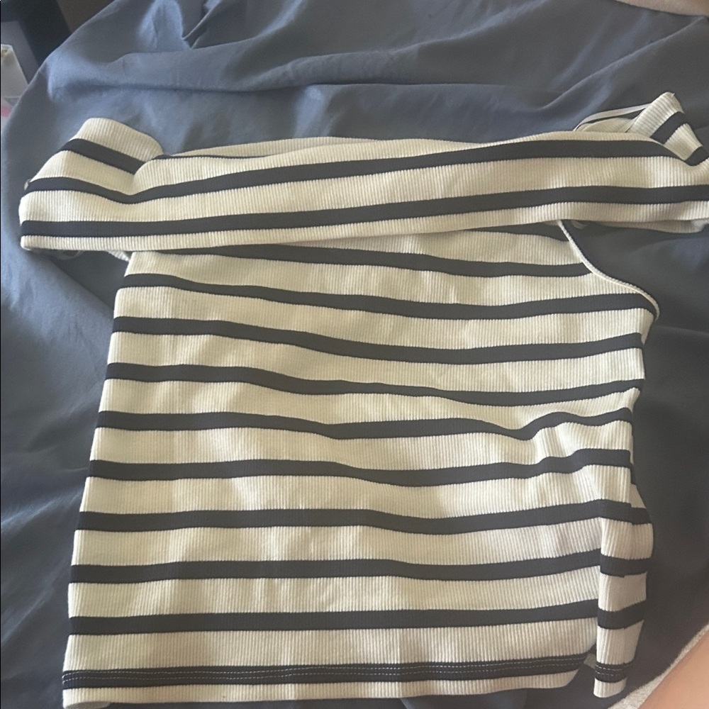 H&M striped off the shoulder top